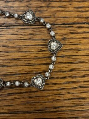 JUDITH JACK MARCASITE OPEN HEARTS TENNIS BRACELET